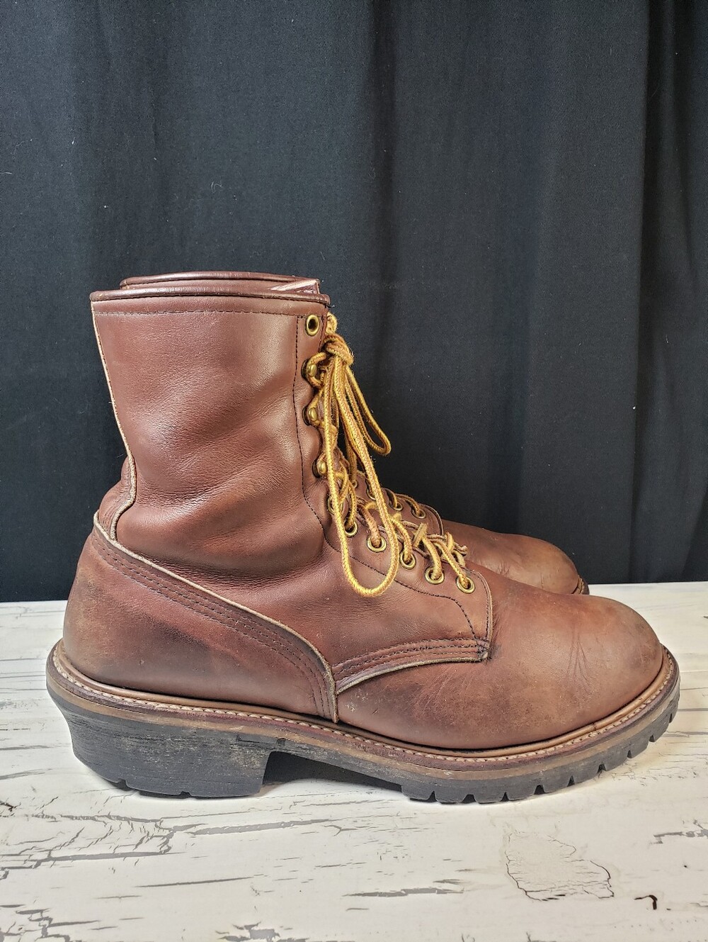 Red Wing 'Non-Steel Toe' Vintage Logger Boots, style 618 - Men's size 12 D - Picture 5 of 16
